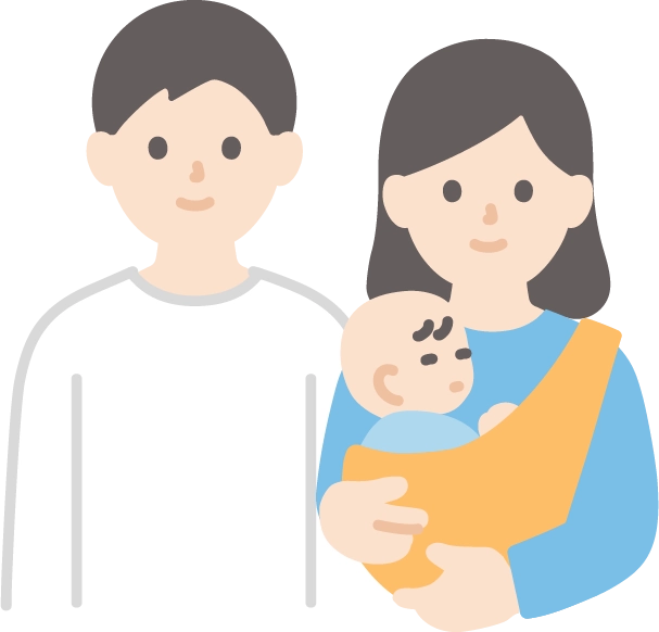 育児休暇取得率のイラスト