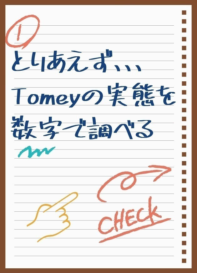 公開しているTOMEYの数字情報の項目画像 スモール